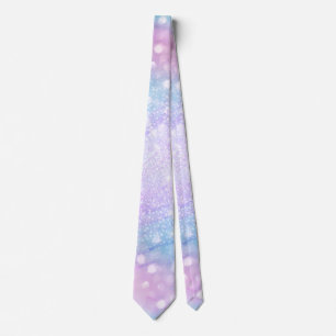 Magical Iridescent Glitter Sparkles Pink Design Tie