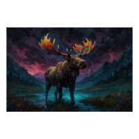 Magical Jasper Moose and Rocky Mountains