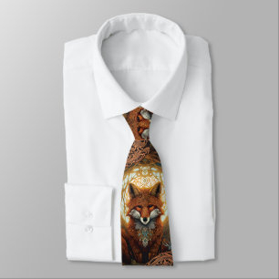 Magical Jewelled and Moonlit Celtic Fox  Tie