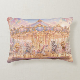 Magical Jungle Carousel Dreams Accent Pillow