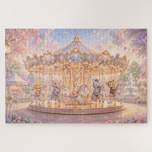 Magical Jungle Carousel Dreams Jigsaw Puzzle (Horizontal)