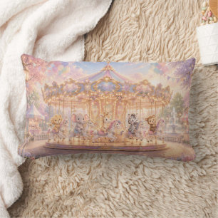 Magical Jungle Carousel Dreams Lumbar Pillow