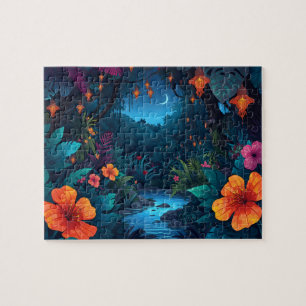 Magical Jungle Night Lanterns Jigsaw Puzzle