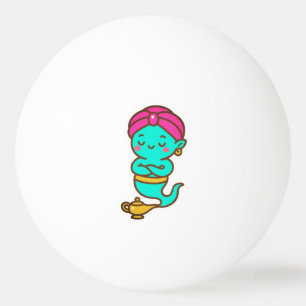 Magical Kawaii Djinn – Neon Spirit Ping Pong Ball