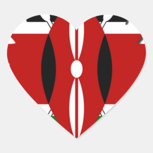 Magical Kenya: Celebrate World Tourism Day 🇰🇪 Heart Sticker