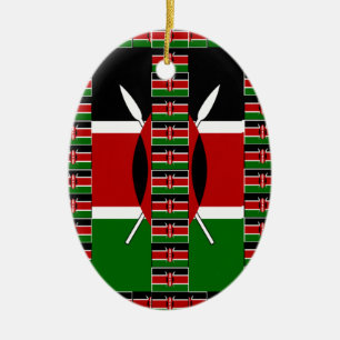 🇰🇪 Magical Kenya: Frame of Unity and Pride  Ceramic Ornament