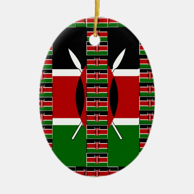 🇰🇪 Magical Kenya: Frame of Unity and Pride  Ceramic Ornament (Front)