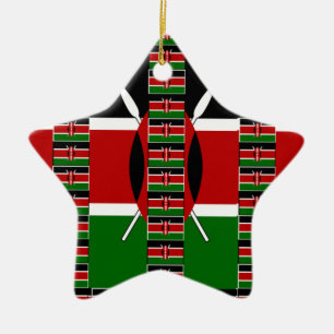 🇰🇪 Magical Kenya: Frame of Unity and Pride  Ceramic Ornament