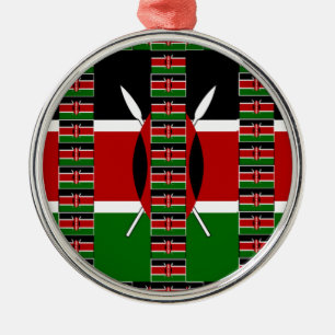 🇰🇪 Magical Kenya: Frame of Unity and Pride  Metal Ornament