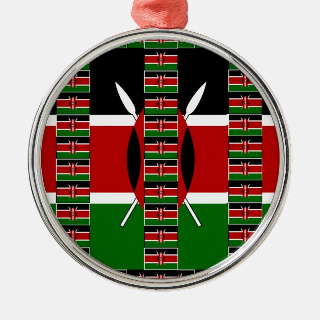 🇰🇪 Magical Kenya: Frame of Unity and Pride  Metal Ornament (Front)