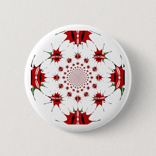 Magical Kenya: Kaleidoscope Culture identity 🇰🇪  2 Inch Round Button (Front)