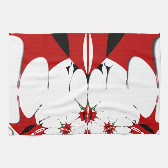 Magical Kenya: Symmetry of Heritage Modernity 🇰🇪 Kitchen Towel (Horizontal)