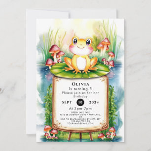 Magical Kids Frog Birthday Invitation
