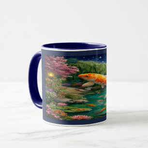 Magical Koi Fish Zen Garden Night Mug