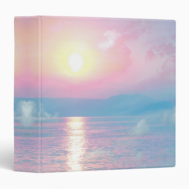 Magical landscape in pink sunset binder (Front/Spine)
