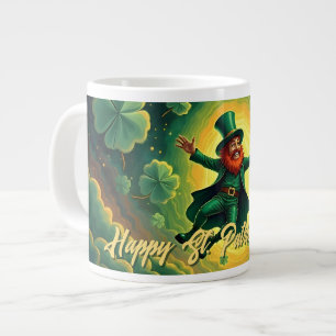 Magical Leprechaun St. Patrick’s Day Art Large Coffee Mug