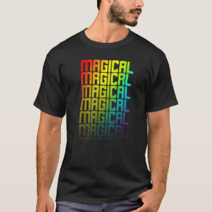 Magical Lgbtq+ Rainbow Gay Pride Text Fade Graphic T-Shirt