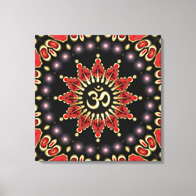 Magical Light Aum Star New Age Wrapped Canvas (Front)
