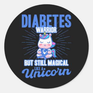 Magical Like A Unicorn Diabetes Awareness Classic Round Sticker