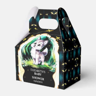 Magical Littlest Wolf Girl Baby Shower Favor Box