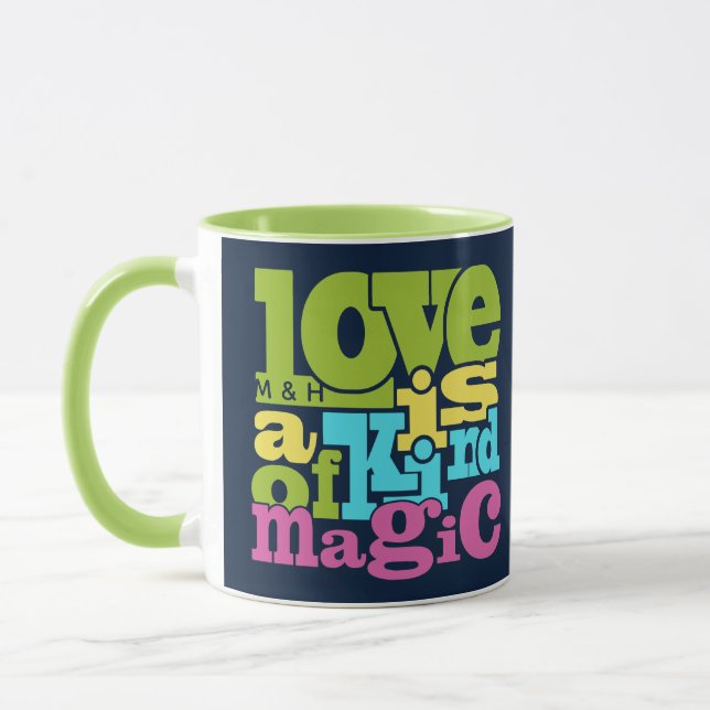 Magical Love custom monogram mugs (Left)