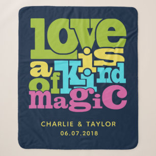 Magical Love custom names & date blankets