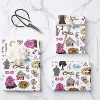 Magical Luna Lovegood Watercolor Wrapping Paper Sheet