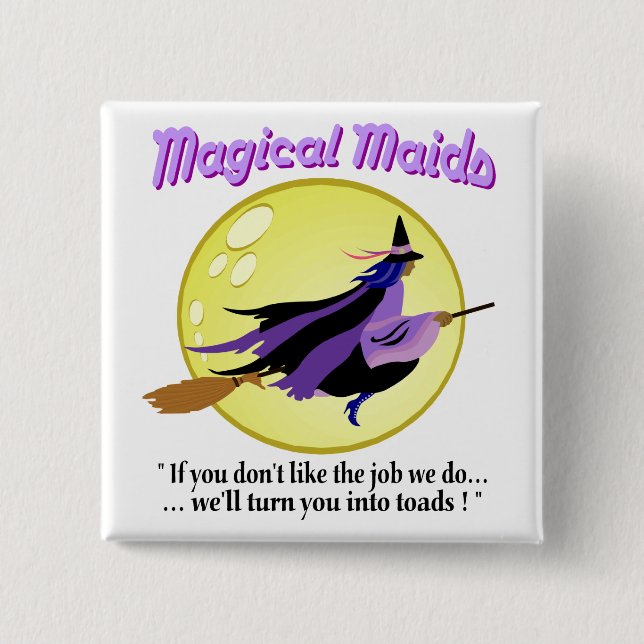 Magical Maids Witch Button (Front)