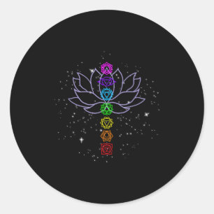 Magical Mandala Lotus Lines Cool Mandala Design Lo Classic Round Sticker