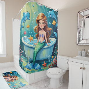 Magical Mermaid Bath Time with Dolphins