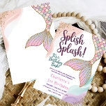 Magical Mermaid Birthday Invitation<br><div class="desc">Make a splash with this beautiful pink and purple mermaid birthday invitation! Perfect for an under the sea celebration, this magical design features dreamy ocean colours and a whimsical mermaid theme that little girls will love. Ideal for first birthdays, toddler parties, or any mermaid lover’s special day. Available as a...</div>