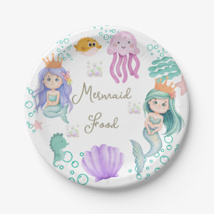 Magical Mermaid Birthday Party Mermaid Food Paper Plate