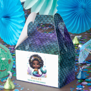 Magical Mermaid Birthday Thank You Favor Box