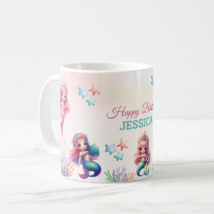 Magical Mermaid Birthday Under The Sea  Coffee Mug
