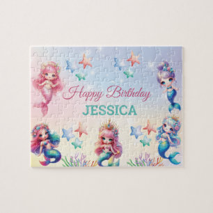 Magical Mermaid Birthday Under The Sea  Jigsaw Puzzle