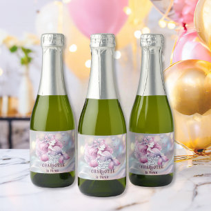 Magical Mermaid Children's Birthday Party Sparkling Wine Label