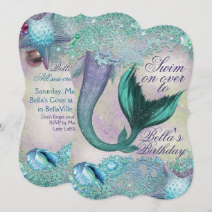 Magical Mermaid Party Invitations