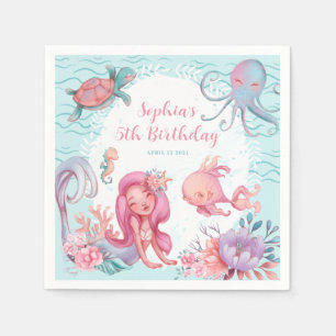 Magical Mermaid Party  Napkin