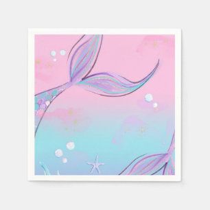 Magical Mermaid Tail Party Napkins