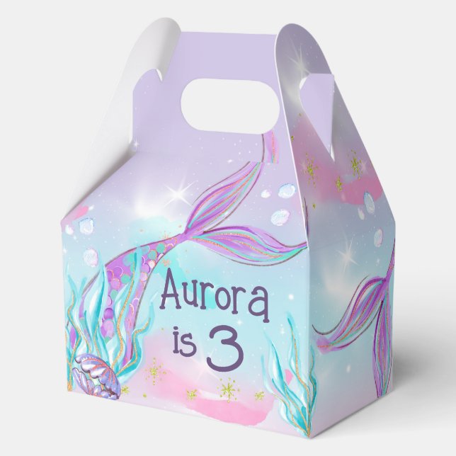 Magical Mermaid Tail Themed Party Boxes (Front)
