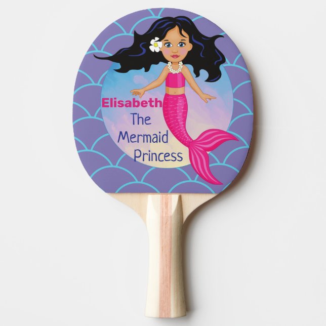 Magical Mermaid Under The Sea Birthday Ping Pong Paddle (Front)