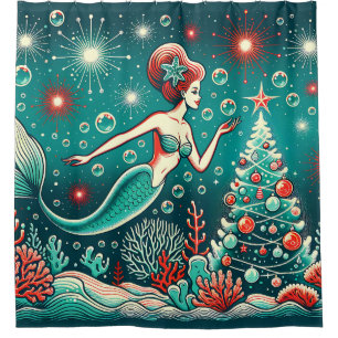 “Magical Mermaid Whimsical Christmas Delight”