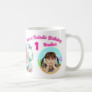 Magical Mermaids Onder-the-Sea 1st Birthday Photo Coffee Mug