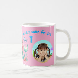 Magical Mermaids Onder-the-Sea 1st Birthday Photo Coffee Mug