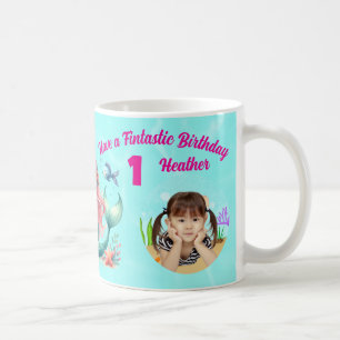 Magical Mermaids Onder-the-Sea 1st Birthday Photo Coffee Mug