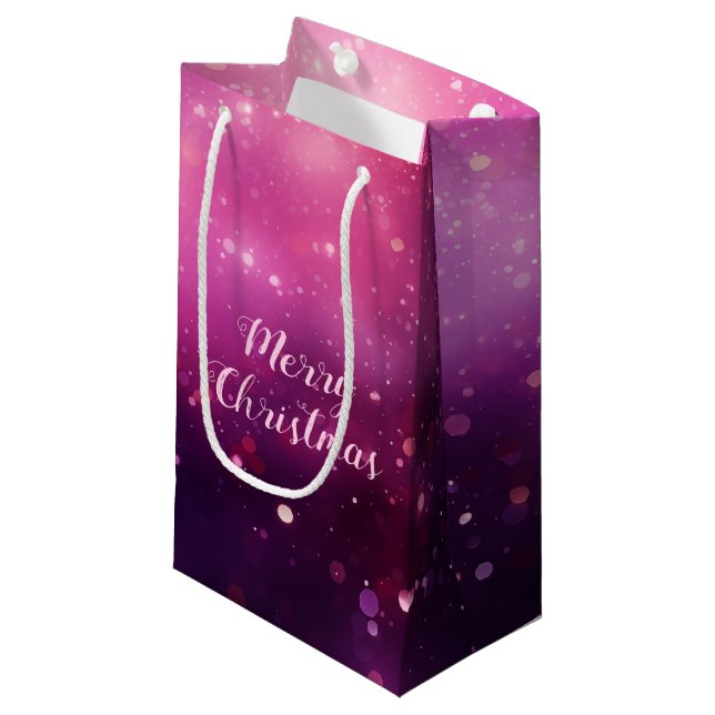 Magical Merry Christmas Small Gift Bag (Front Angled)