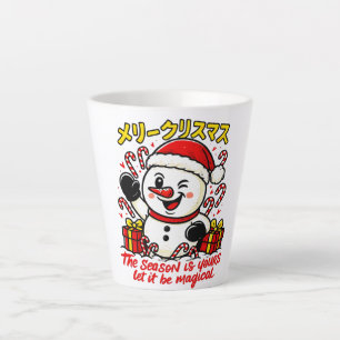 Magical Merry Christmas Snowman Latte Mug Candy Ca