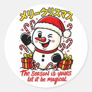 Magical Merry Christmas Snowman Sticker Pack candy