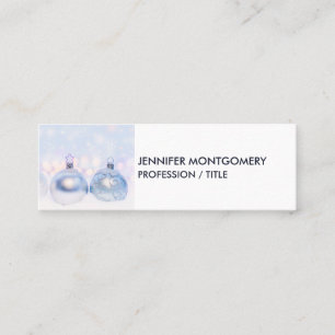Magical Metallic Christmas Balls Photograph Mini Business Card
