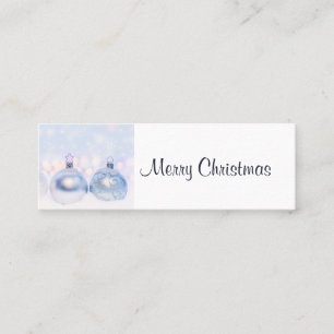 Magical Metallic Christmas Balls Photograph Mini Business Card